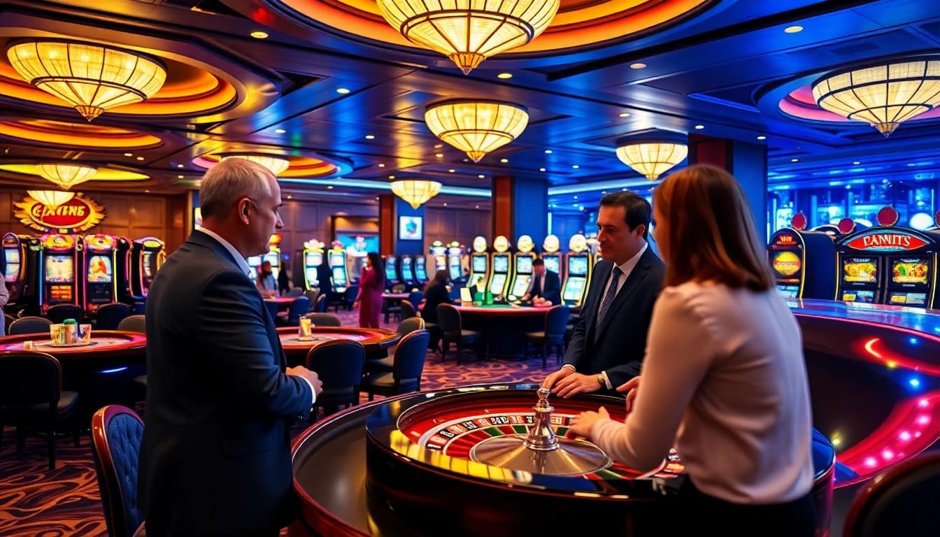 Engage with a trusted immigration lawyer sydney in a vibrant casino setting, showcasing expert consultation.