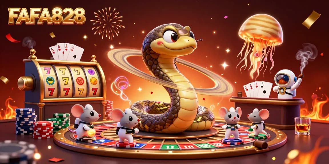 Experience thrilling slots and games at FAFA828 with cosmic elements and vibrant designs.