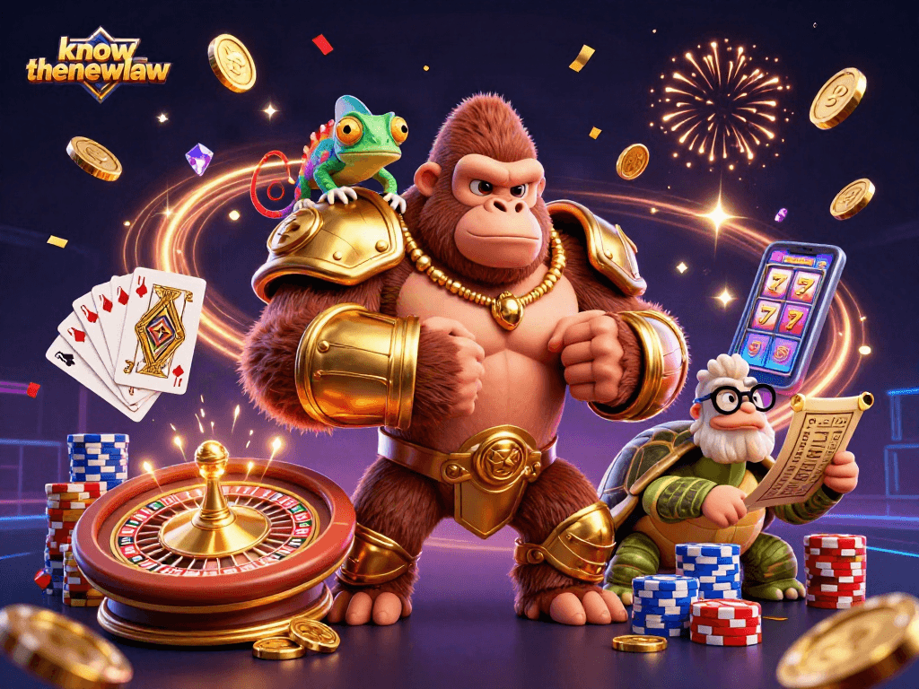 Engage with the vibrant knowthenewlaw casino scene showcasing exciting gameplay with powerful characters and rewarding elements.