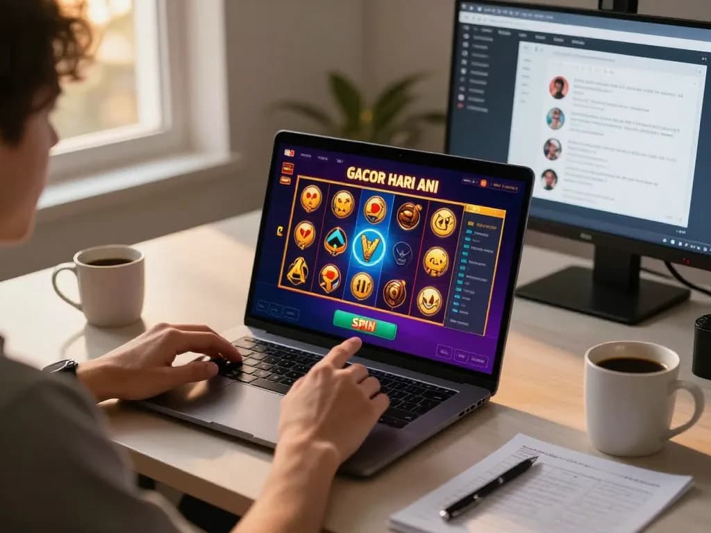 Engaging gameplay on slot gacor hari ini capturing the excitement of online gambling.