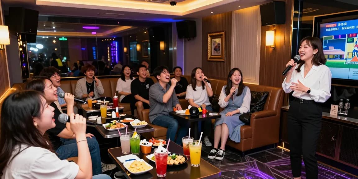 Dynamic nightlife in Incheon at www.3no.org showcasing lively karaoke with engaging atmosphere.