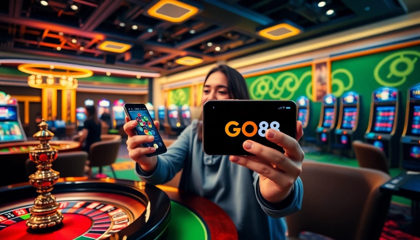 Experience the excitement of tải go88 with vibrant online casino visuals, showcasing thrilling games.