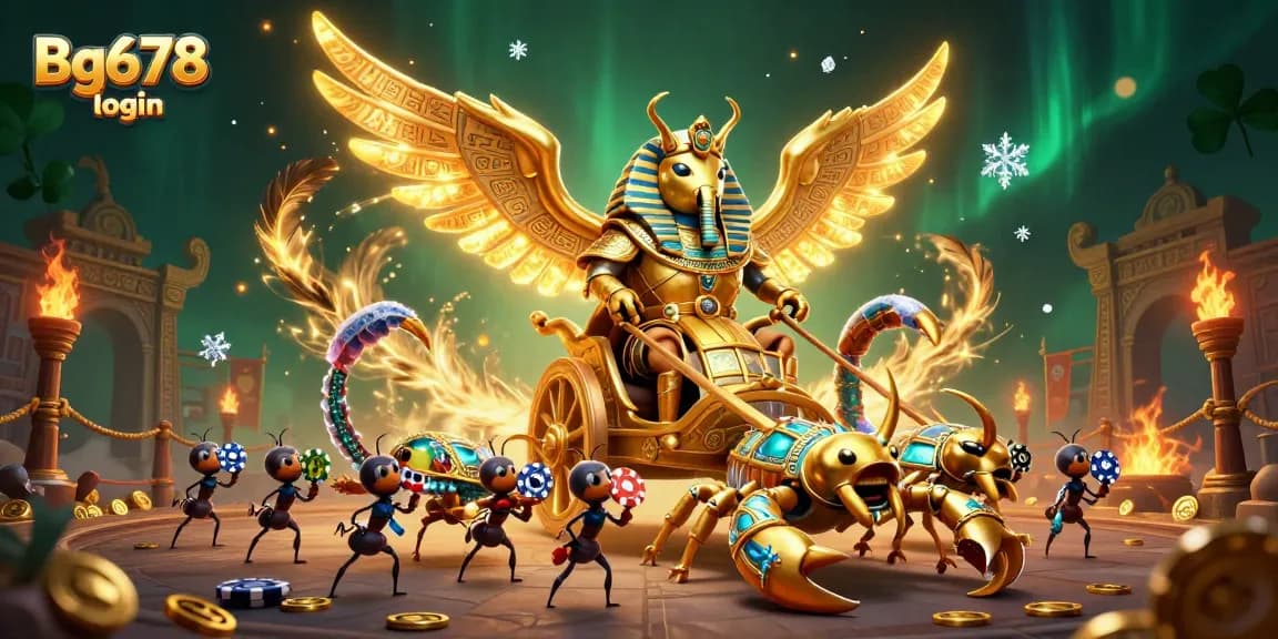 Engage with the Bg678 login portal, featuring an exciting 3D casino scene with dynamic characters and elements.