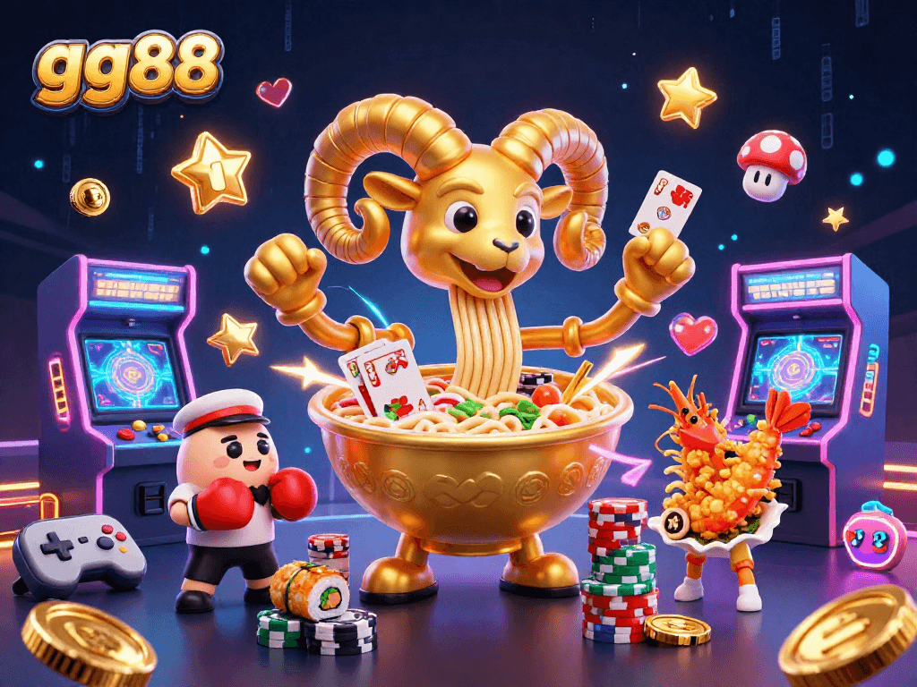 Spin to win at gg88 with the vibrant casino characters celebrating jackpots and gaming excitement.