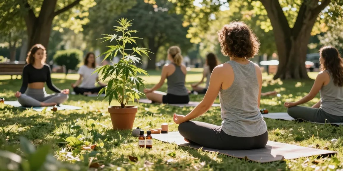 Ministry seeds and high-quality CBD oil in a serene wellness setting, promoting natural relief.