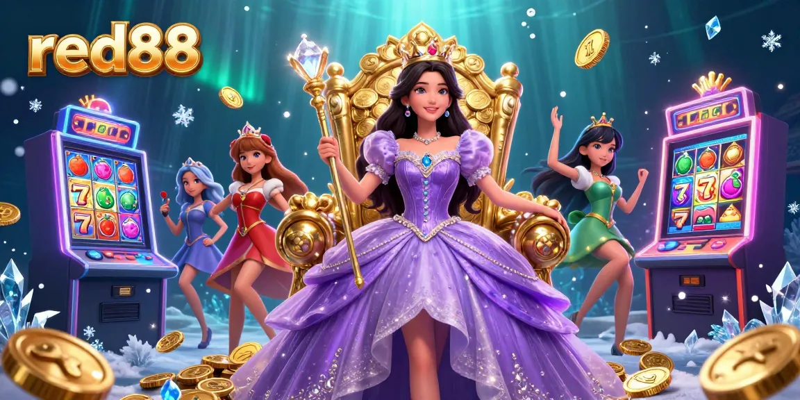 Engage in thrilling slot adventures with red88's captivating casino scene featuring vibrant 3D elements.