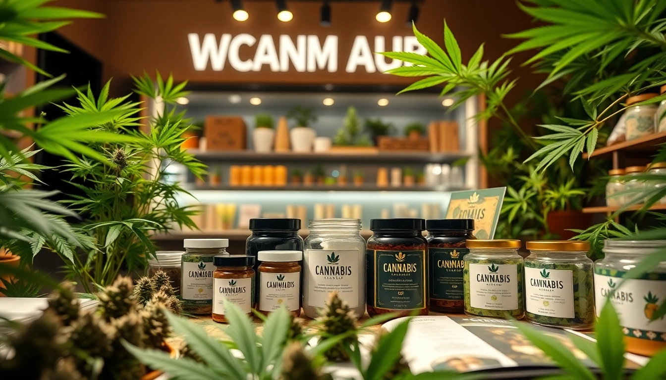Browse premium products in our Weed Store with vibrant displays and inviting atmosphere.