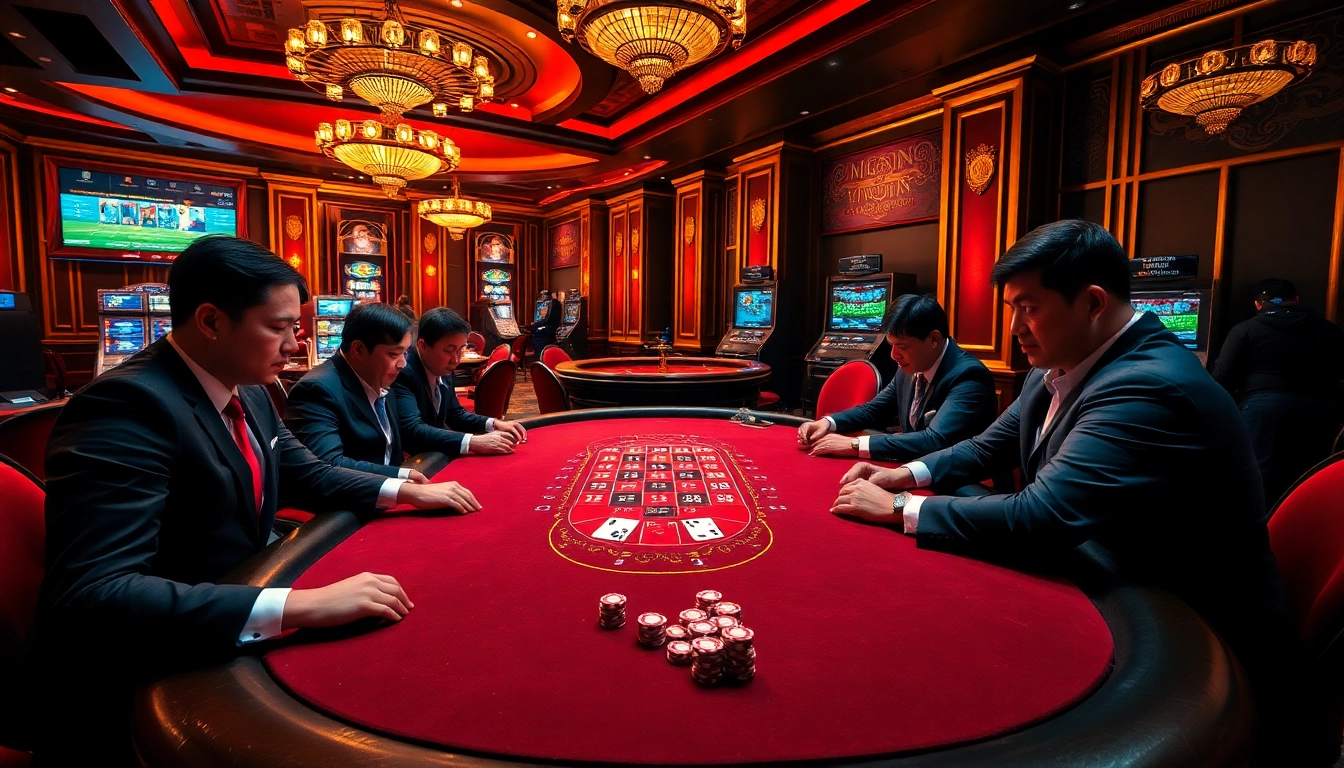 Engage in thrilling poker gameplay at a luxurious casino with Daftar Modal138 chips scattered on the table.