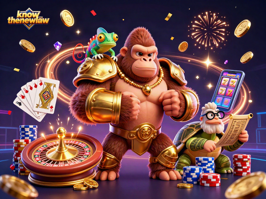 Engage with the vibrant knowthenewlaw casino scene showcasing exciting gameplay with powerful characters and rewarding elements.