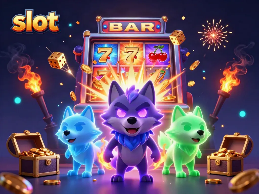 Menangkan permainan slot di DEWATASLOT888 dengan simbol jackpot dan koin yang berkilauan.