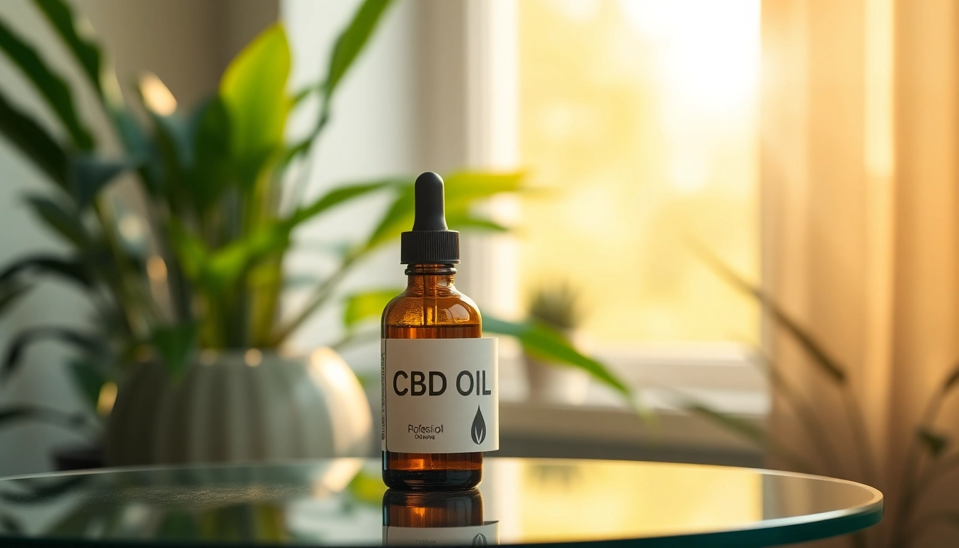 Promote relaxation with CBD Oil displayed against a serene natural background.