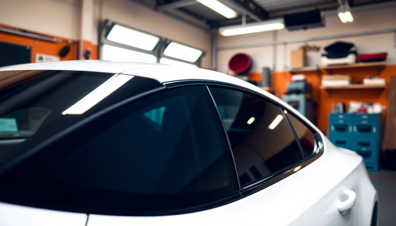 Apply the best window tint Chattanooga TN expertly showcased on a sleek car.