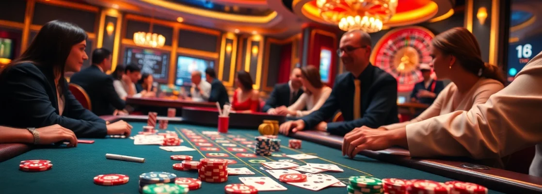 Engage in thrilling games at the rr88 casino, featuring vibrant tables and exciting players.