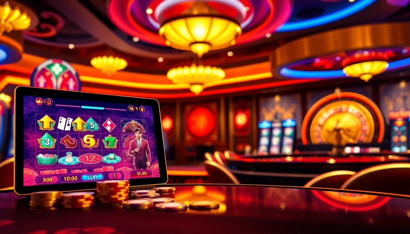 Engage with thrilling gaming opportunities at pen4d login featuring vibrant slot machines and casino tables.