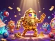 B52CLUB rewards players in a vibrant gambling universe with golden golem, slot symbols, and dynamic lottery elements.